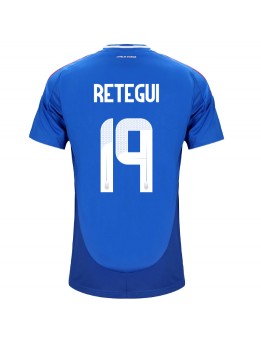 Italien Mateo Retegui #19 Replika Hemmakläder EM 2024 Kortärmad